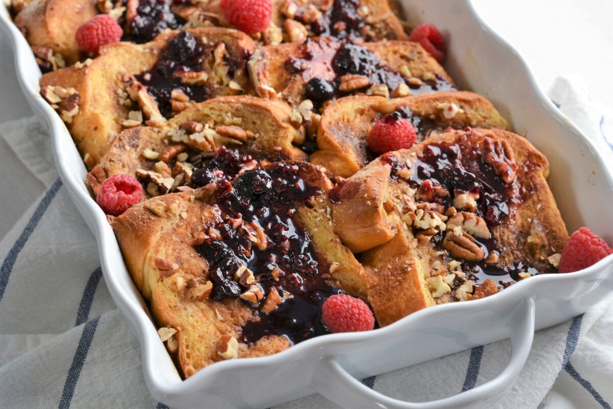 Overnight Brioche French Toast Casserole Home Sweet Table Healthy