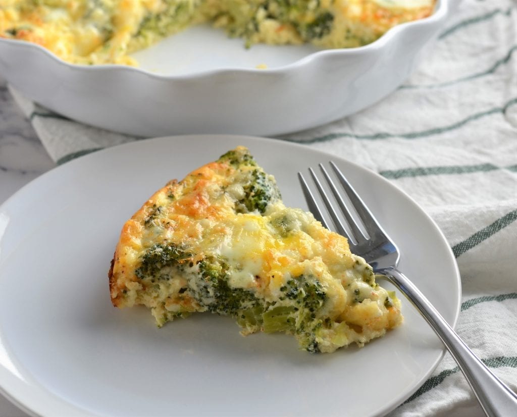 Broccoli Cheese Egg Bake - Home Sweet Table