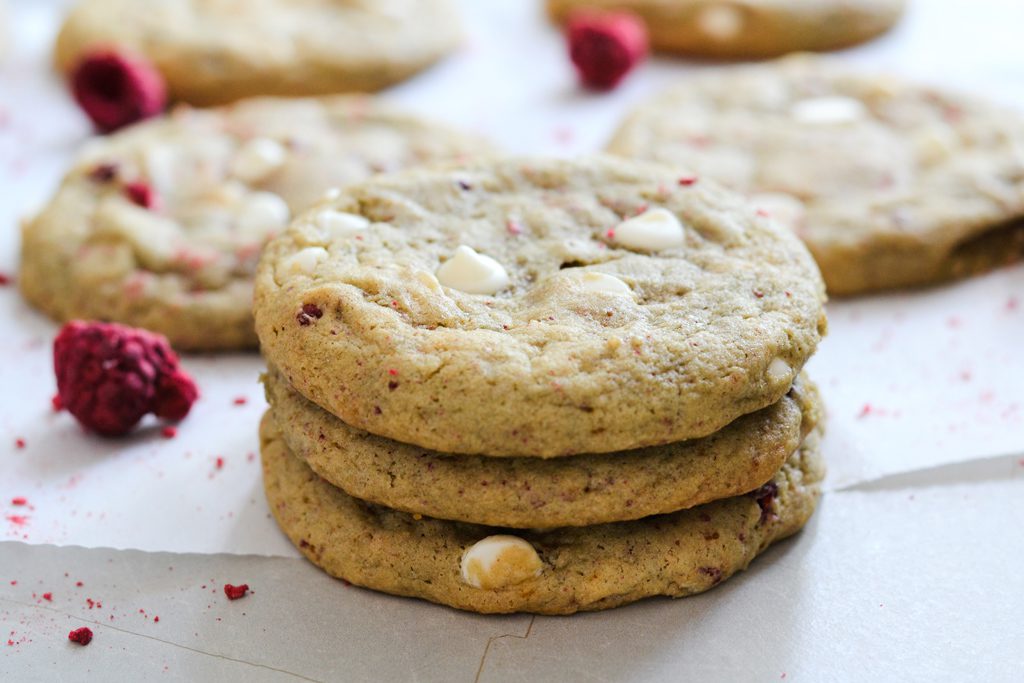 white chocolate raspberry cookies