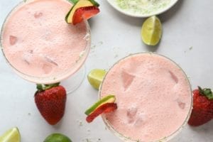 Creamy Coconut Strawberry Margarita