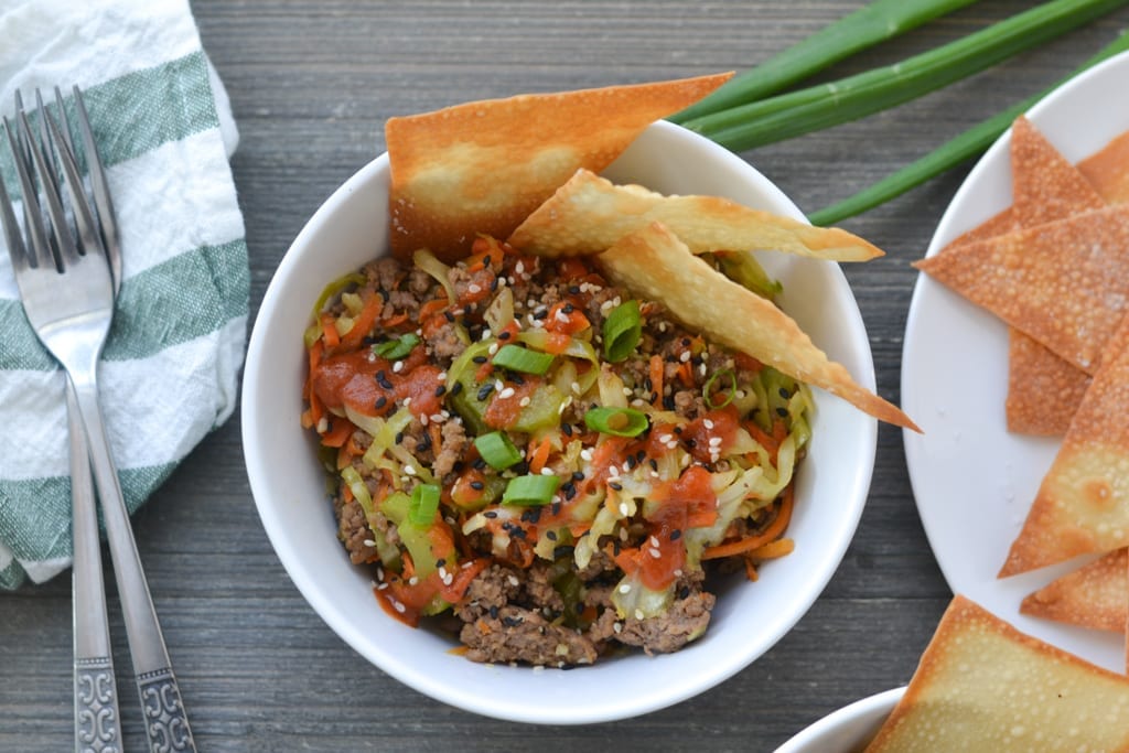 egg roll in a bowl