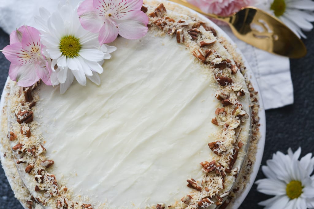 carrot cake with cream cheese frosting