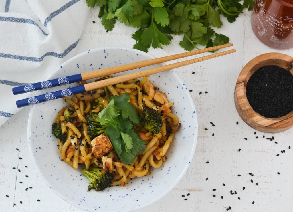 udon noodles with tofu