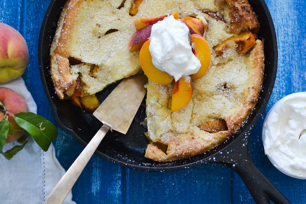 Peach Dutch  Baby Pancake