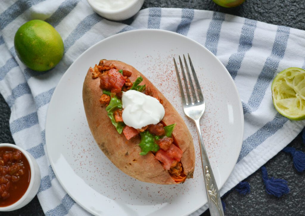 Taco Stuffed Sweet Potatoes