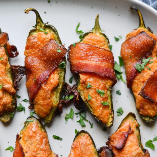 Healthy Smoked Jalapeño Poppers with Chorizo and Bacon